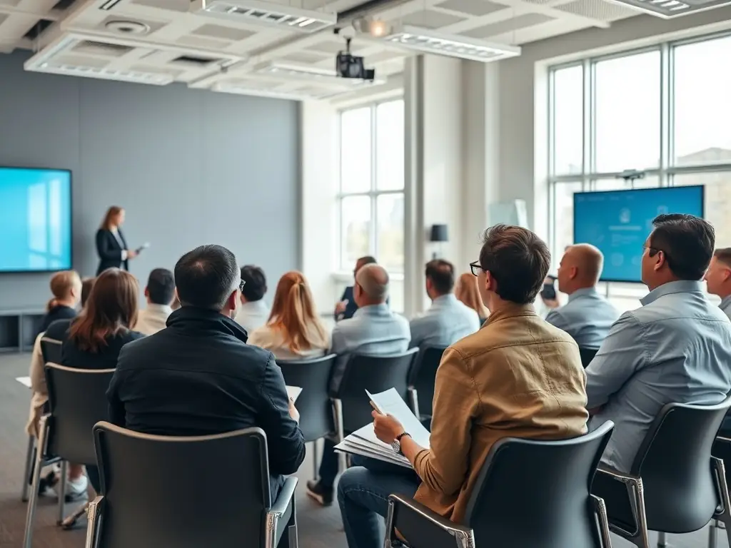 A photo of supervisors attending a training session, learning new skills and techniques to better support and guide young participants in UNION DÉPARTEMENTALE UGSEL DU CHER programs.